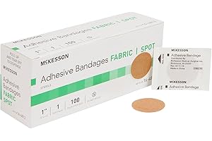 MCKESSON Adhesive Spot Bandage Medi-Pak Performance Fabric 1" Diameter Round Tan (#16-4812, Sold Per Box)