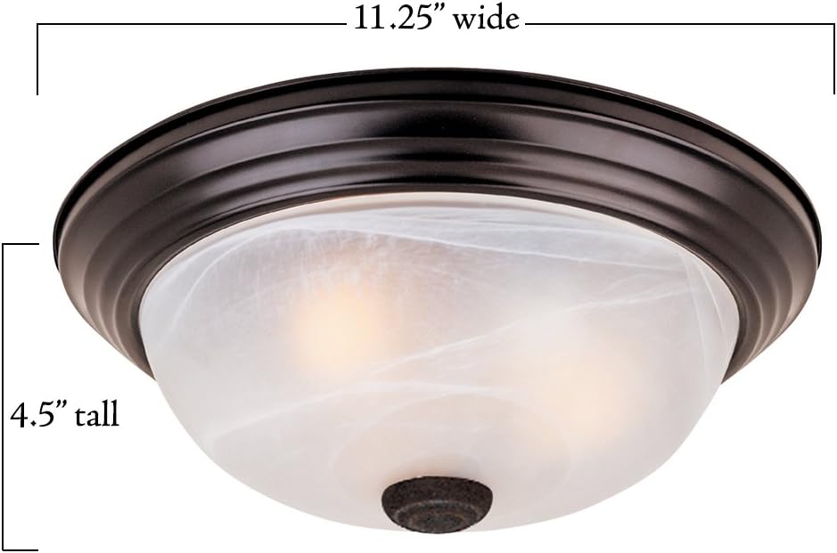 Designers Fountain 1257S-ORB-AL 11" Decorative Small Flushmount, Oil Rubbed Bronze - Led Household Light Bulbs - 