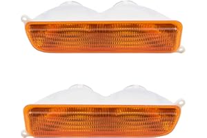 AUTOANDART Brock Replacement Set Driver and Passenger Park Signal Front Mounted Lights Compatible with 1997-2001 Cherokee 55055143 55055142