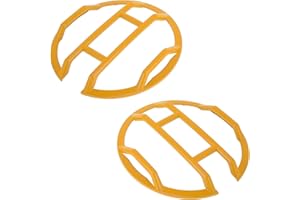 INFINAUTO Headlight Trim Bezel Headlamp Bezel Headlight Cover Decor for Ford Bronco 2021-2024 Yellow ABS 1 Pair Front Left,Fr