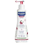 Mustela Baby Soothing Cleansing Gel - Fragrance-Free Hair & Body Wash for Very Sensitive Skin - with Natural Avocado Perseose & Schizandra Berry - 10.14 fl. oz.