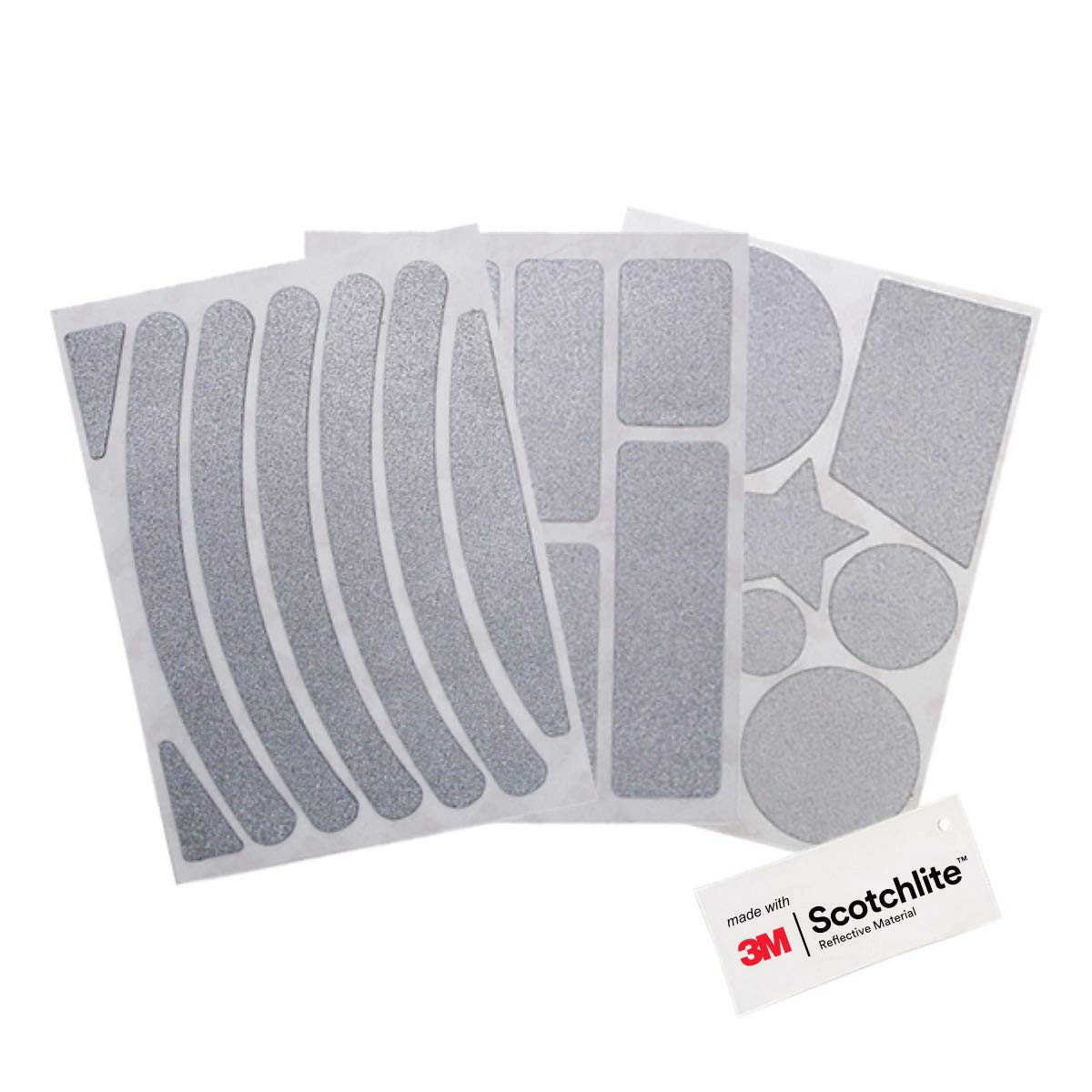 Salzmann Reflective Stickers | High Visibility Stickers for Backpacks, Bikes, Helmets, Prams, etc. | Weatherproof Outdoor Safety Stickers | Made with 3M Reflective Material
