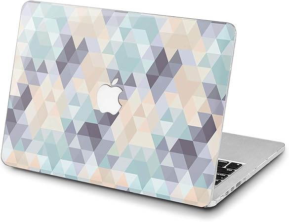 Amazon Com Lex Altern Hard Case Compatible With Macbook Air 13 Mac Pro 15 Inch Retina 12 11 19 18 17 Triangles Cute Cover Paint Women Plastic Pastel Aesthetic Laptop Geometric Green Shell Print Computers Accessories