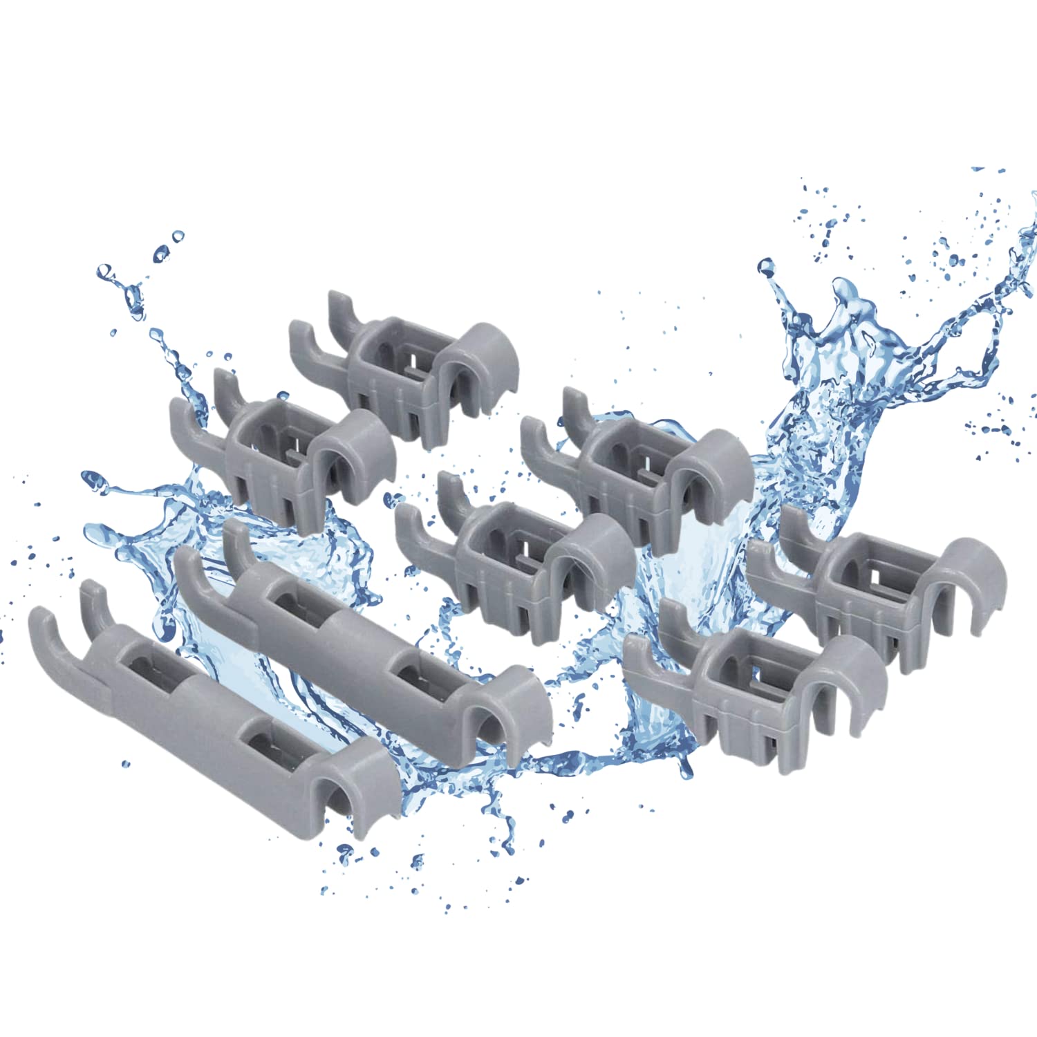 Lichtblau Bearing Clips for Dishwasher Bosch Siemens 611472 00611472 I Clamp Attachment Suitable for Folding Spikes Lower Basket I Basket Clips Dishwasher I Spare Parts Dishwasher