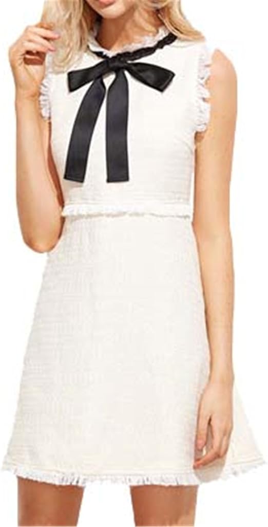 white dress with a bow