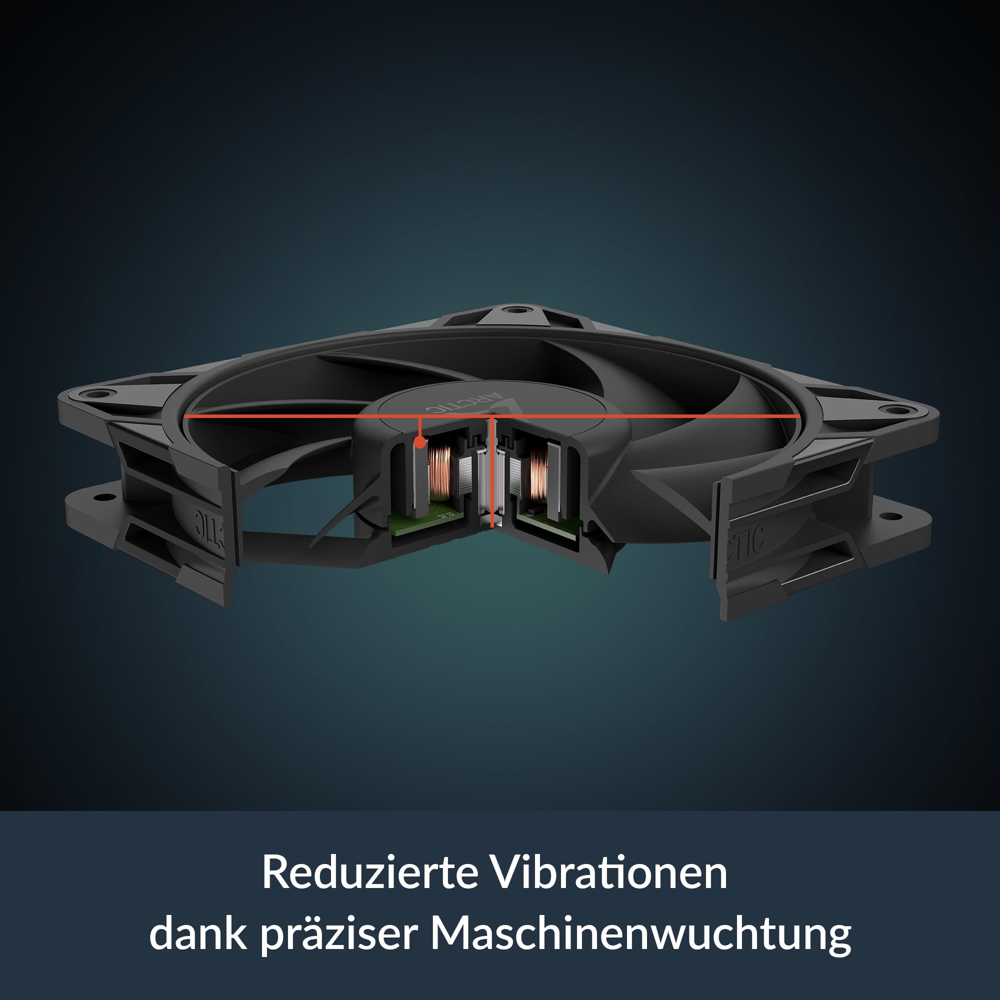 ARCTIC P12 Pro PST (5 Stück) - Leistungsstarker Premium PC Lüfter, 120 mm PWM Case Fan mit Y-Kabelsplitter, Gehäuselüfter, 600–3000 rpm, 0 rpm <5% PWM, Hydrodynamisches Gleitlager, 4-Pin - Schwarz 5