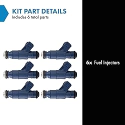 TRQ Fuel Injector Set Compatible with 2002-2003