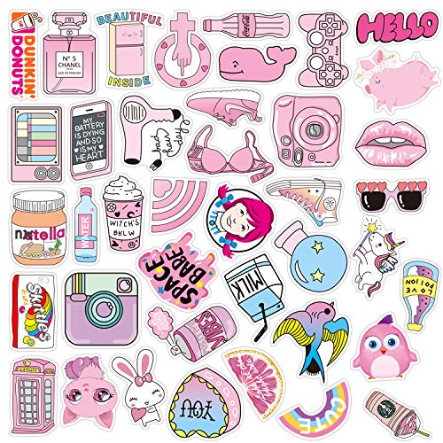 50pcs Cute Stickers for Water Bottles, Funny Waterproof Vinyl Graffiti Trendy Stickers for Teens Girls Kids Adults, Stickers for Hydro Flask Laptop Phone Computer Skateboard Guitar
