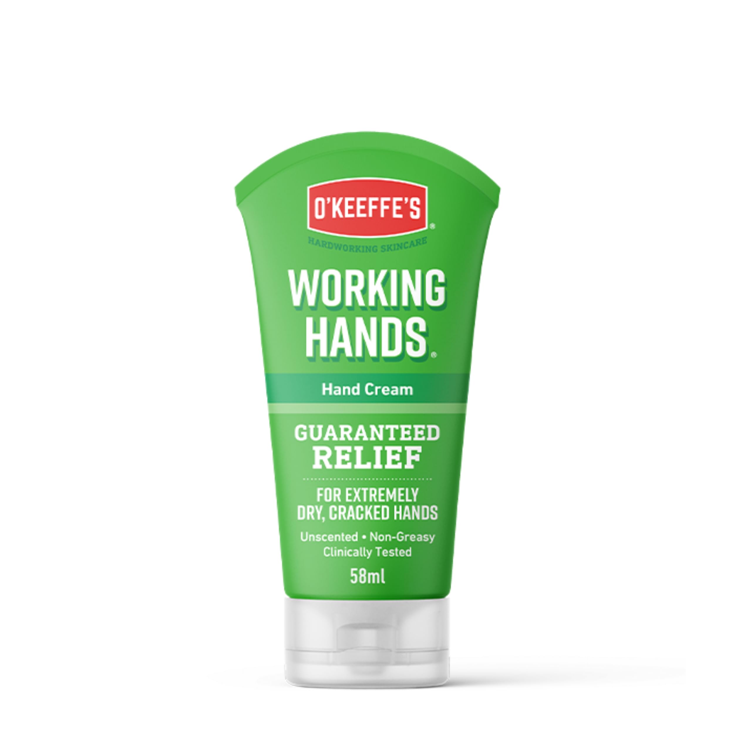 O'Keeffe's Working Hands, 58ml Tube - Hand Cream for Extremely Dry, Cracked Hands | Instantly Boosts Moisture Levels, Creates a Protective Layer & Prevents Moisture Loss