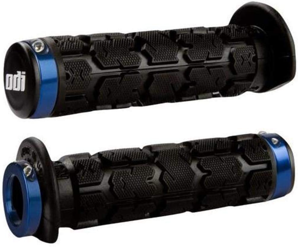 ODI Rogue Lock-On ATV Hand Grips - Black/Blue Clamps / 120MM: Automotive