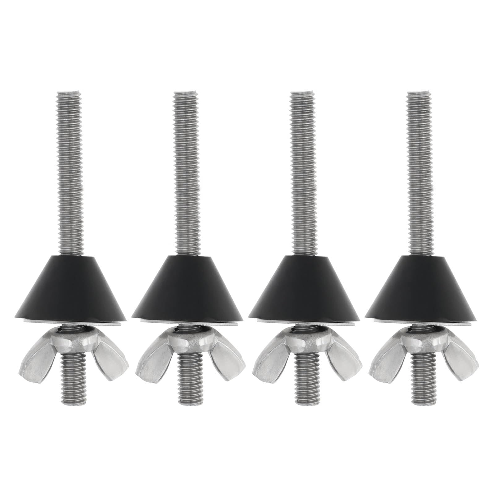 ECSiNG 4 Sets Toilet Seat Loose Hinge Bottom Fix Repair Kit M6x70mm Stainless Steel Rubber Toilet Hinge Fixing Non Slip Fittings