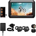 VSYSTO Bicycle Rear View Camera, Bluetooth Phone Mode, WiFi 4'' Screen HD 1080P Front & Rear & Selfie Camera Handlebar Bike Mirror Dash Camera with TPMS, GPS, Temperature Display (Bike-F3K)