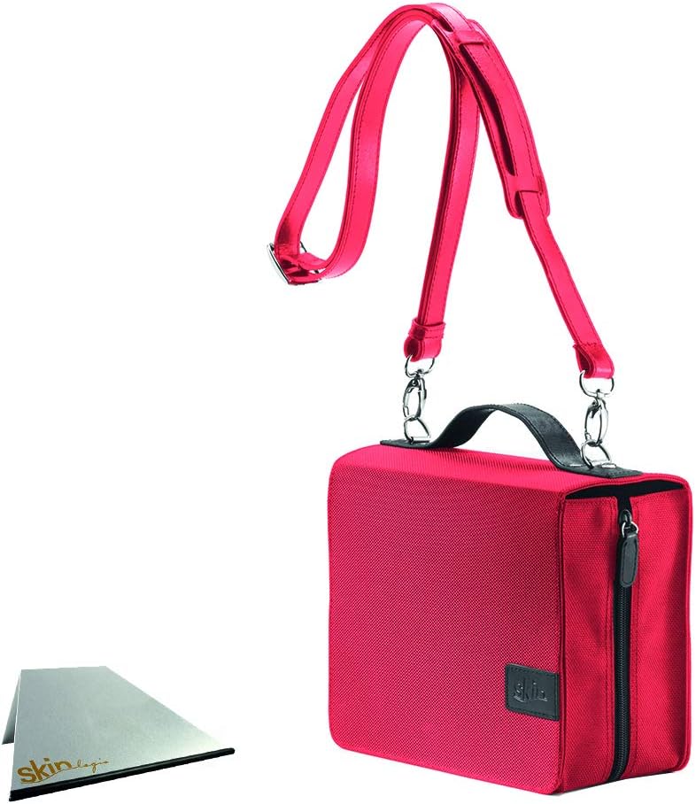 SchoenfelderSkin Book Sleeve Pouch With Bookends And Carrying Strap, Red