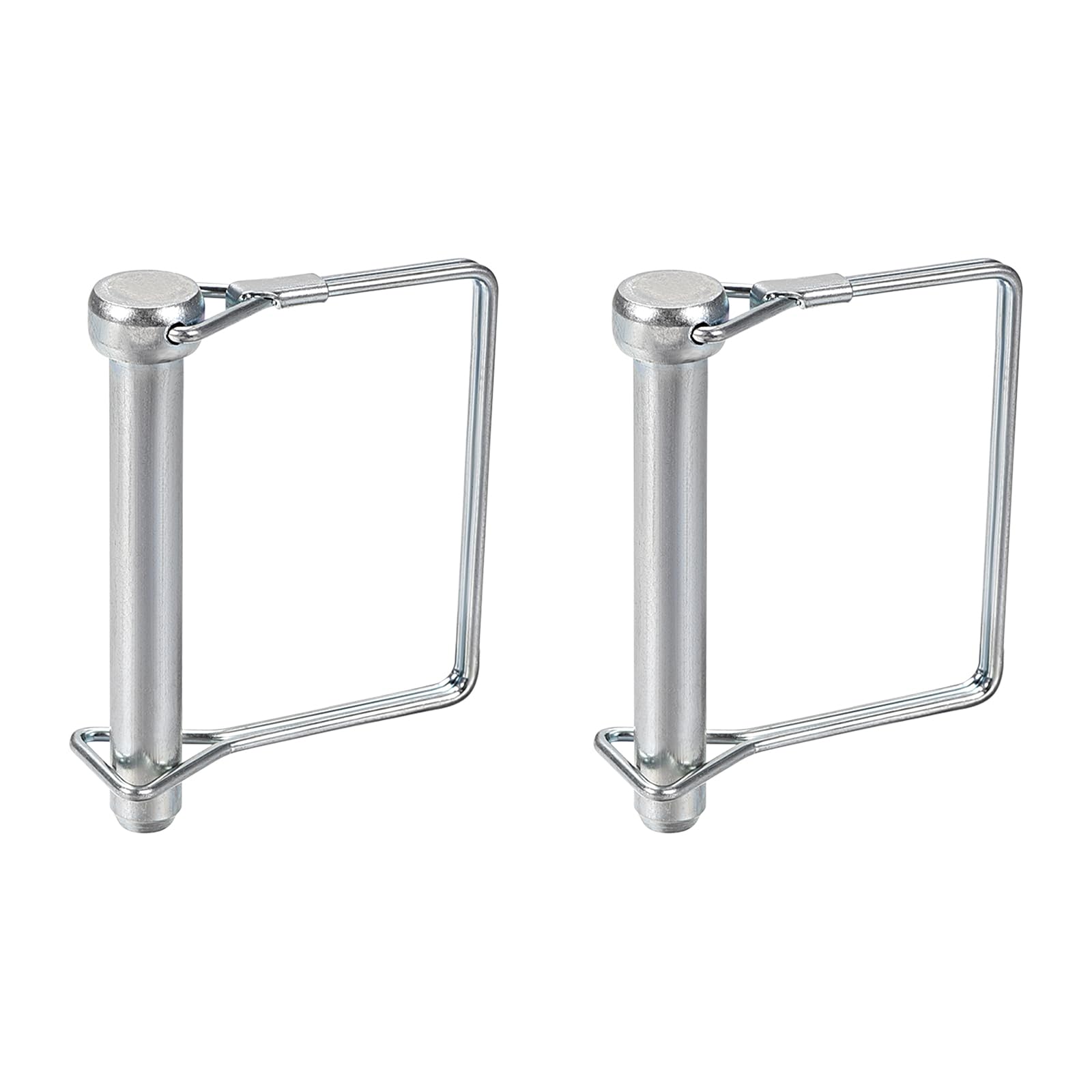 DTGN 10mm x 70mm (DxL) Shaft Locking Pin - 2Pack - Good for Farm Trailers Lawn - Carbon Steel Square Trailer Coupler Pin - Silver Tone