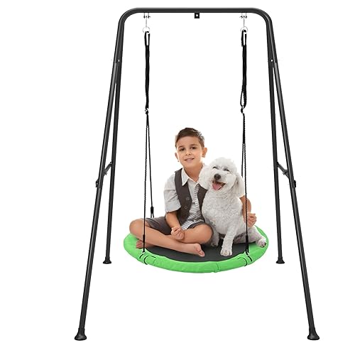 Toddler Swing, Pet Swing, Saucer Swing with Frame, Saucer Swing