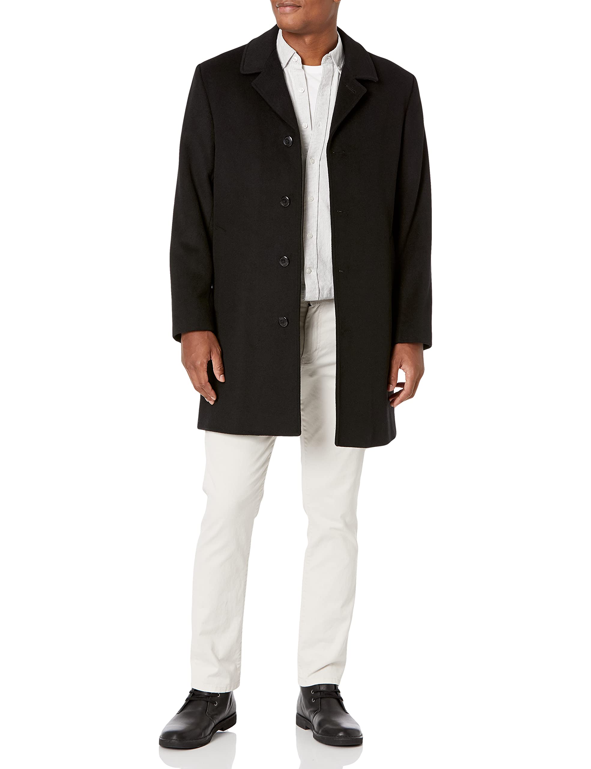 Photo 1 of London Fog Men's Signature Wool Blend Top Coat, Black, 40 Long