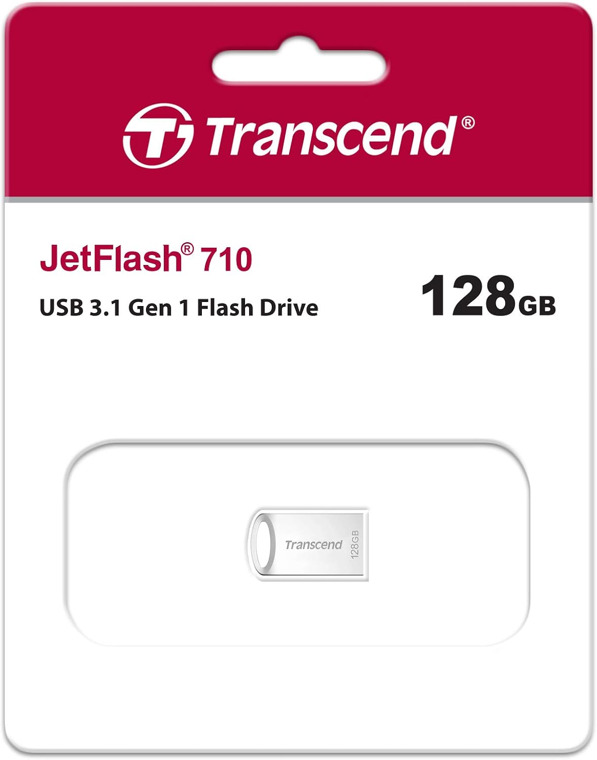 Transcend JetFlash 710 128GB USB 3.1 Gen 1 Flash Drive, Small and Compact USB Stick for the Keychain Silver-TS128GJF710S - Image 5