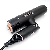 SRILabs DryQ “Smart” Hair Dryer - Super Lightweight, Foldable - Powerful, Quiet Motor - Infrared and Ionic Technology - 3 Magnetic Attachments - Heat Control with Locking Switch