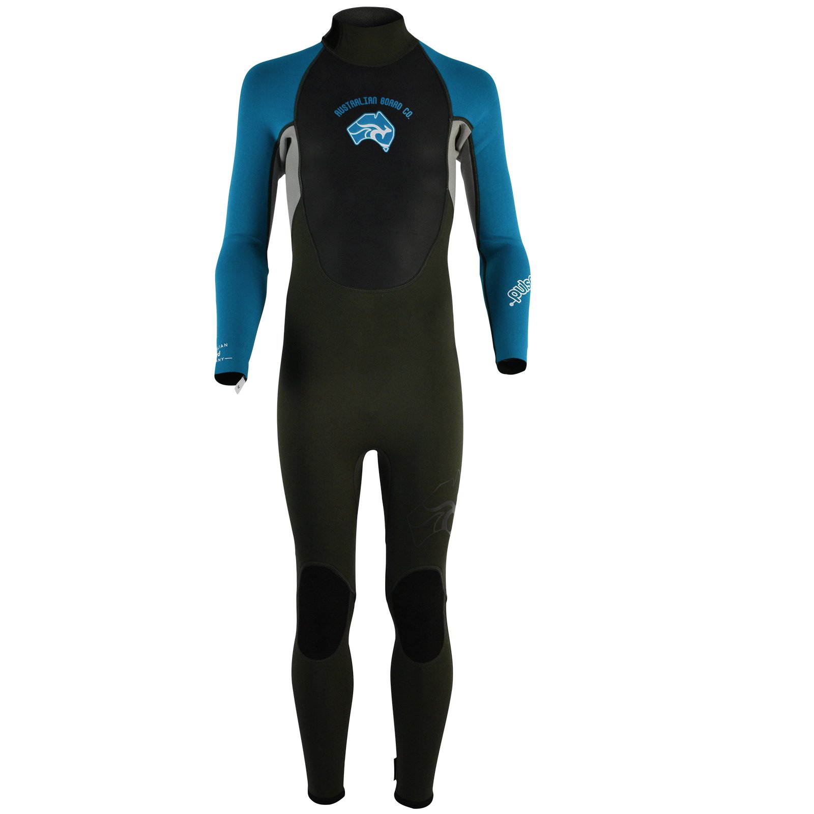 Australian Board Co | Kids Summer Wetsuit | PULSE Full Length Wetsuit | 3/2mm | Soft and Stretchy | UV Protection | Blue | UK Size XXX-Large