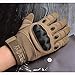 Reebow Gear Military Hard Knuckle Tactical Gloves Full Finger for Army Gear Outdoor Sport Work Shooting Airsoft Paintball Hunting Riding Motorcycle Brown L
