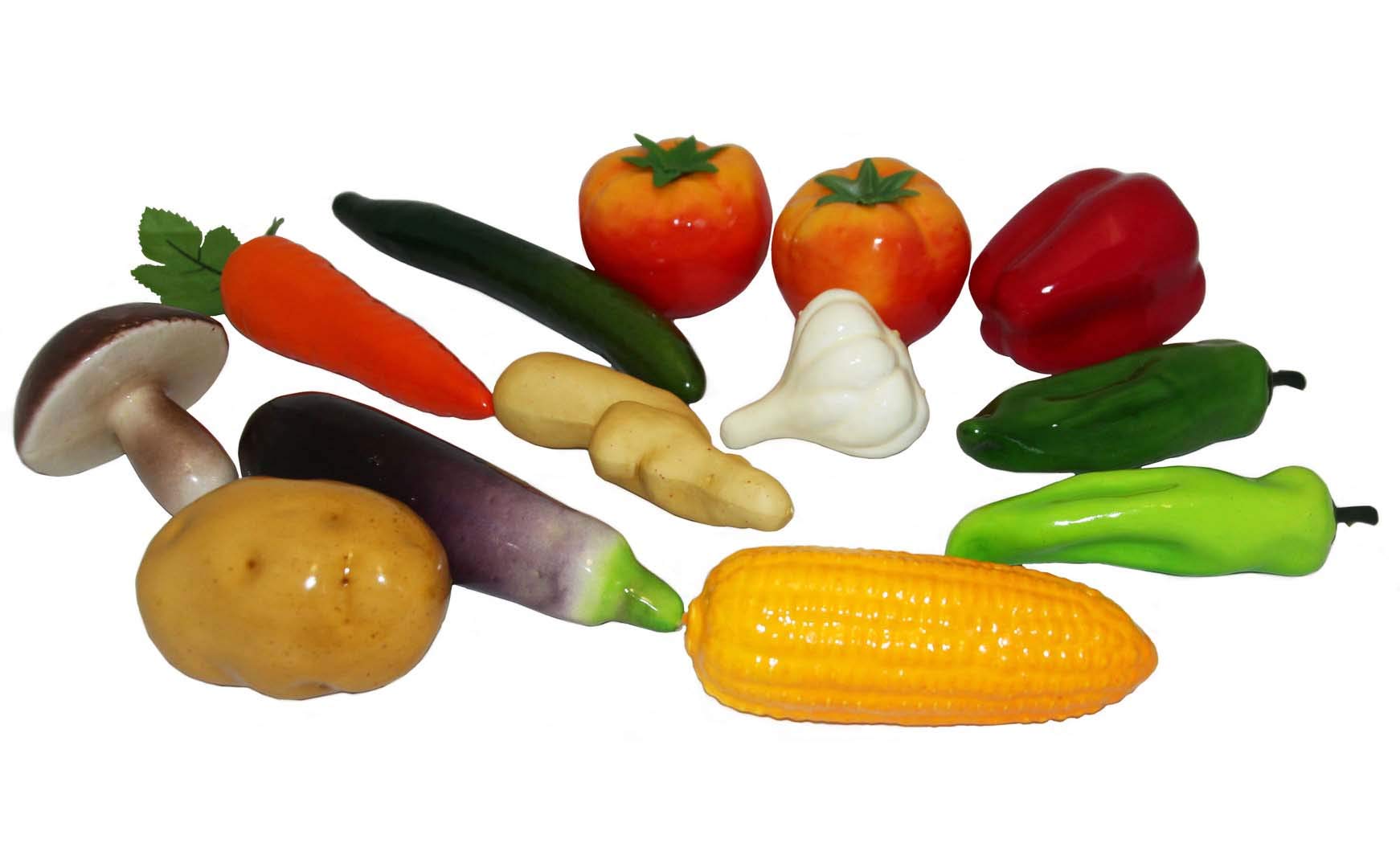 rukauf 13 pieces Realistic Artificial Vegetables Food Set for decoration