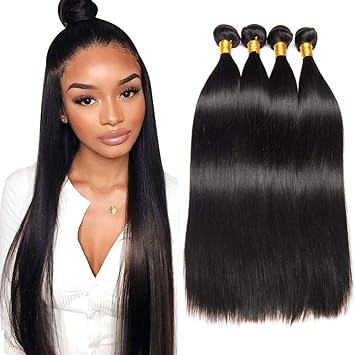 9a Grade Smooth Straight Hair Bundles 14 16 18 20 Inches 4 Bundles