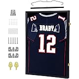 IHEIPYE Jersey Display Frame Case Lockable, Large Sport Jersey Shadow Box with 98% UV Protection Acrylic and Hanger for Baseb