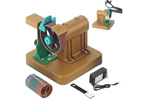 Scissors Sharpener with Sand Rings, 48W Professional Sharpening Machine for Barber & Hairdressing Scissors, Tailor Sewing Sci