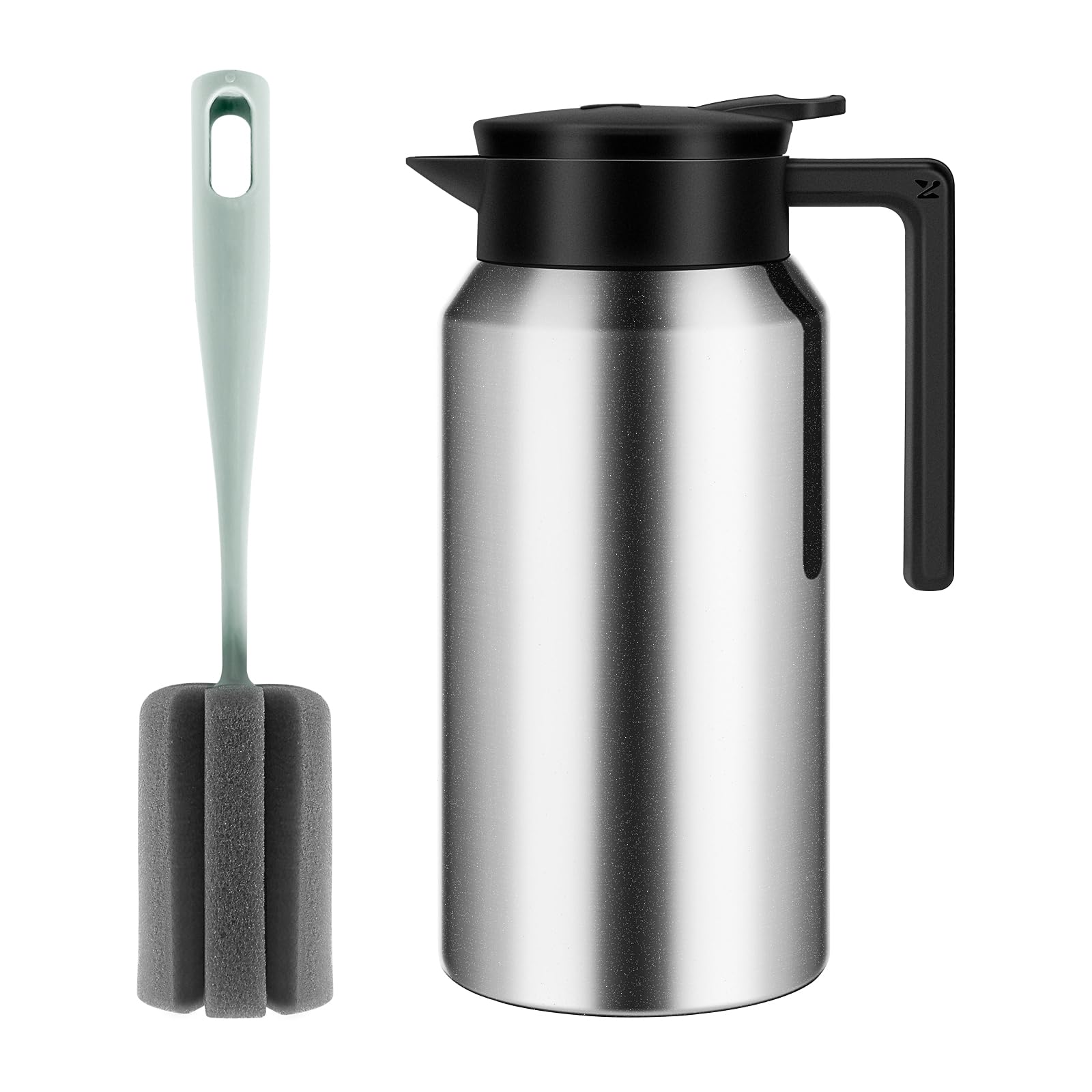 Photo 1 of ShineMe Coffee Carafe, 40oz(1.2L) Stainless Steel Thermal Coffee Carafe for Keeping Hot/Cold, Travel Size Insulated Pitcher for Coffee, Tea, Water, Beverage Dispenser