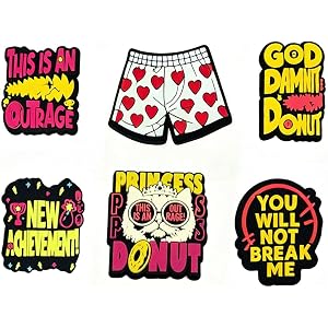 QualityLife DCC Shoe Charms 6Pcs,Funny Dungeon Book Crawler Reading Carl Merch