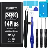 XYIRMCYF 24300mAh Super Capacity Battery Compatible with iPhone 14 Plus, 0 Cycle Li-Polymer Replacement Battery for iPhone 14 Plus, with Professional Repair Tool Kit