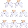 SATINIOR 8 Pairs Kids White Costume Gloves White Dress Formal Uniform Gloves for Art Show Party