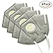Muryobao Mouth Mask Anti Pollution Mask Unisex Outdoor Protection N95 4 Layer Filter Insert Anti Dust Mask with Valve Filter for Men Women 4 Pack - Grey