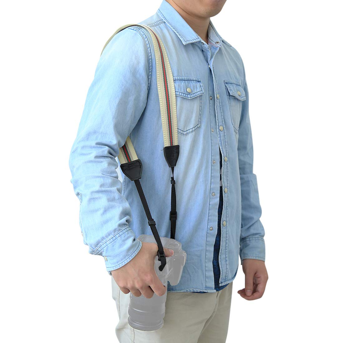 BYbrutek Kameragurt für DSLRs, Weich Kamera Schultergurt (universal passend), 150cm Long, 3.8cm Wide (6010Q)