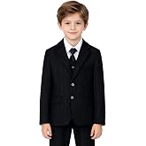 Boys Suit Kids Wedding Ring Bearer Outfit Casual Party Plaid Tuxedo Set