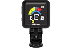 AUPHY Guitar Tuner, Rechargeable Chromatic Tuner, Clip-on Tuner，HD Color Screen, 360 Rotating Clip, for Guitar Bass Violin and Ukulele etc.Aroma Series
