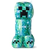 Jay Franco Minecraft Charged Up Creeper Pillow Buddy - Light up Plush - Super Soft Polyester Microfiber Character Pillow with LED Lights, 16 Inches