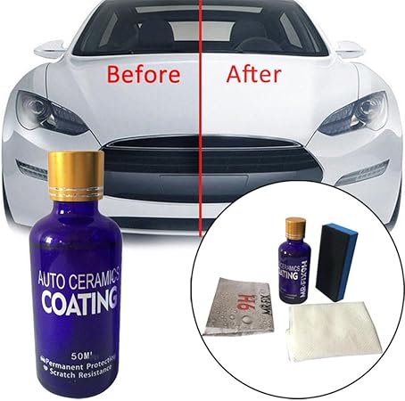 Amazon Iuhan 9hセラミック自動車コーティング車キット アンチスクラッチカー液体nanoセラミックコーティング ペイントシーラント保護スーパー疎水性ガラスコーティングpolish 50ml ポリッシャー 車 バイク
