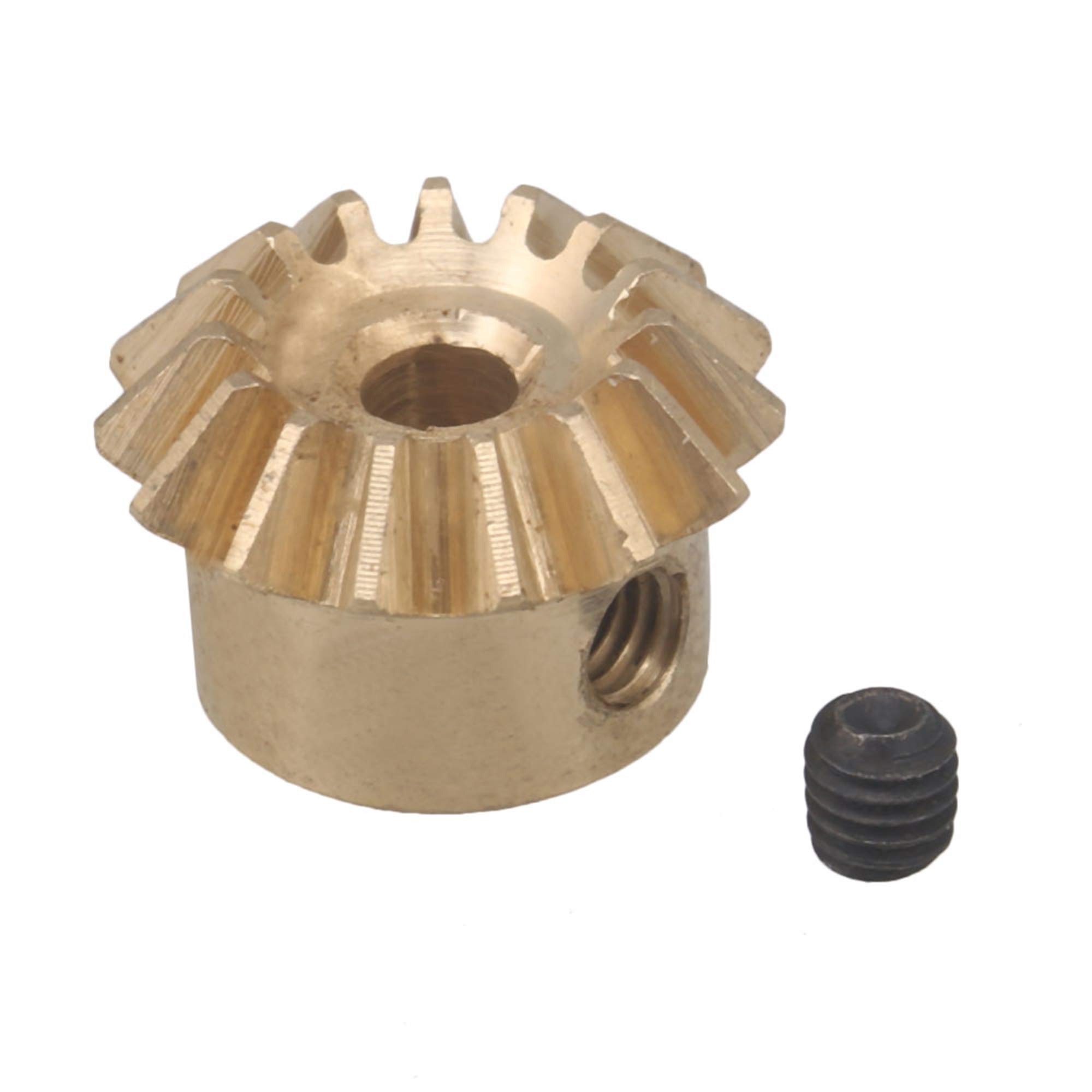 Mxfans 0.8 Modulus 15T Tapered Bevel Pinion Gear Wheel 0.3cm Hole Diameter for Mechanical Rotation