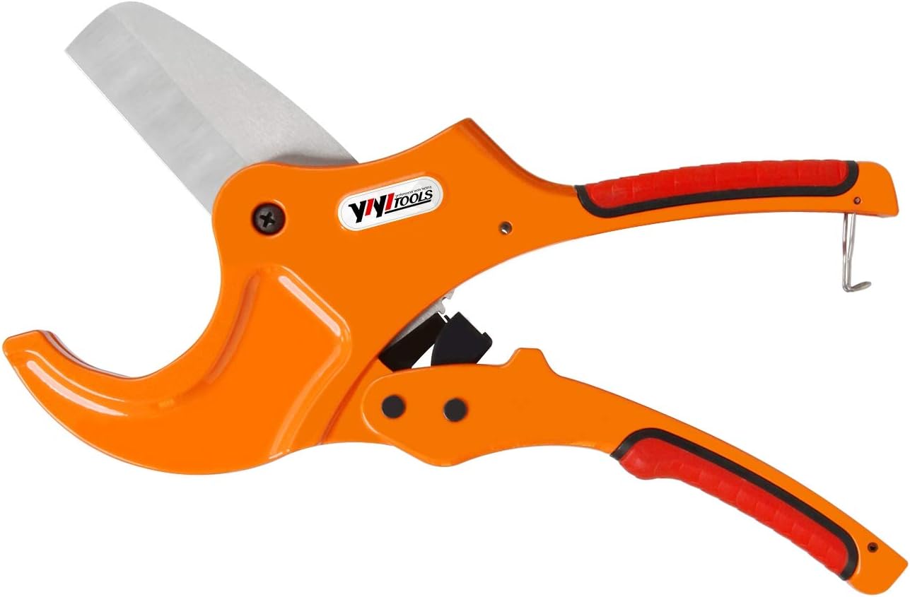 "YIYITOOLS PVC Cutter, Ratcheting Pipe Cutters Cuts up to 2-1/2"" Pipe Capacity Cutting Tool. Ideal Pipe Cutter for Home Working and Plumbers" (QF-1-004): Home Improvement