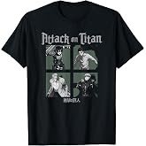 Attack on Titan Season 4 Character Portrait Squares Anime T-Shirt