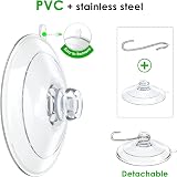 Navoys 12pk 40mm Suction Cup Hooks PVC Metal Window Glass Bath Kitchen Towel view 4