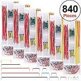 AUSTOR 840 Pieces Preformed Breadboard Jumper Wire Kit 14 Lengths Assorted Jumper Wire for Breadboard Prototyping Solder Circuits