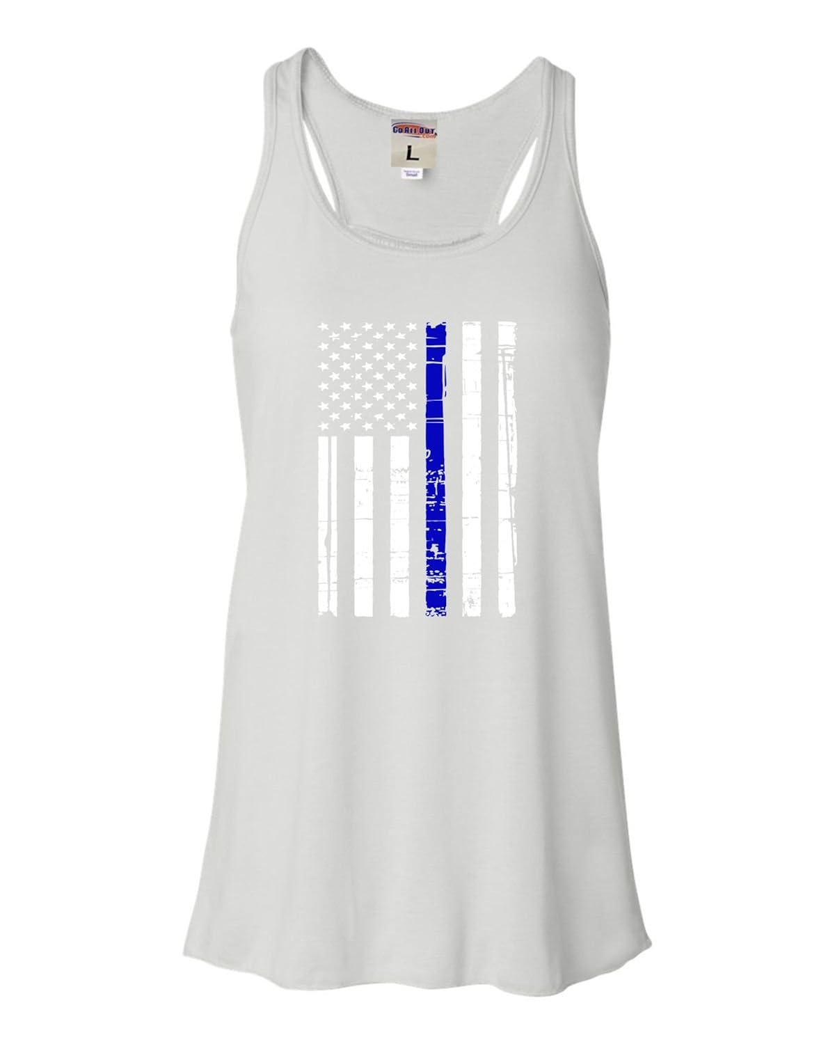 Thin blue line tank top womens Clearance