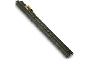 BAFlute Native American Style Drone Flute, 432hz Double Chamber Drone Flute, 3D Printed, Black, Key of A