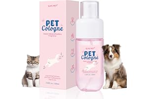 GJYC PET Dog & Cat Cologne | Long-Lasting Classic Powdery Scent | Fur-Conditioning, Non-Sticky Odor Control Formula | Travel-Friendly, 3.38 fl. oz