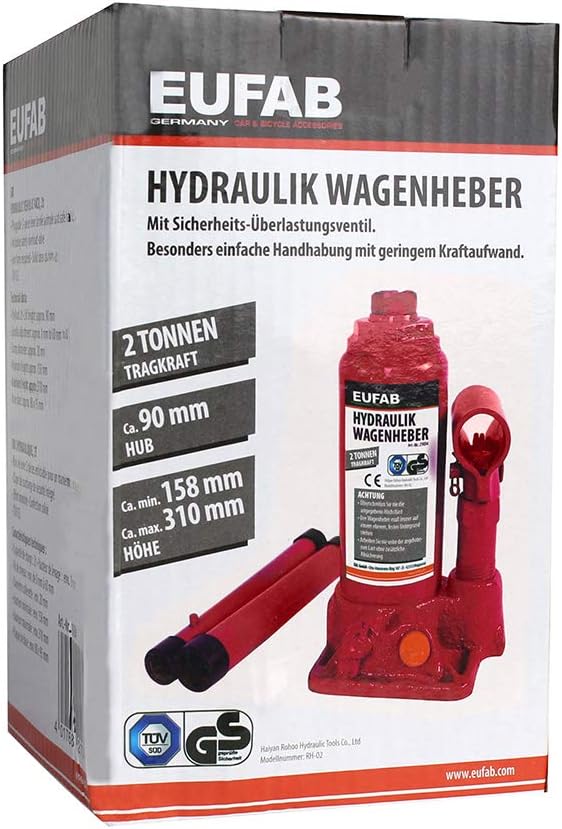 Amazon Com Eufab 21034 Hydraulic Jack 2000kg Safety Valve Lifting