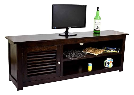 Daintree DYNA Solid Wood TV Entertainment Unit (Dark Walnut Finish)