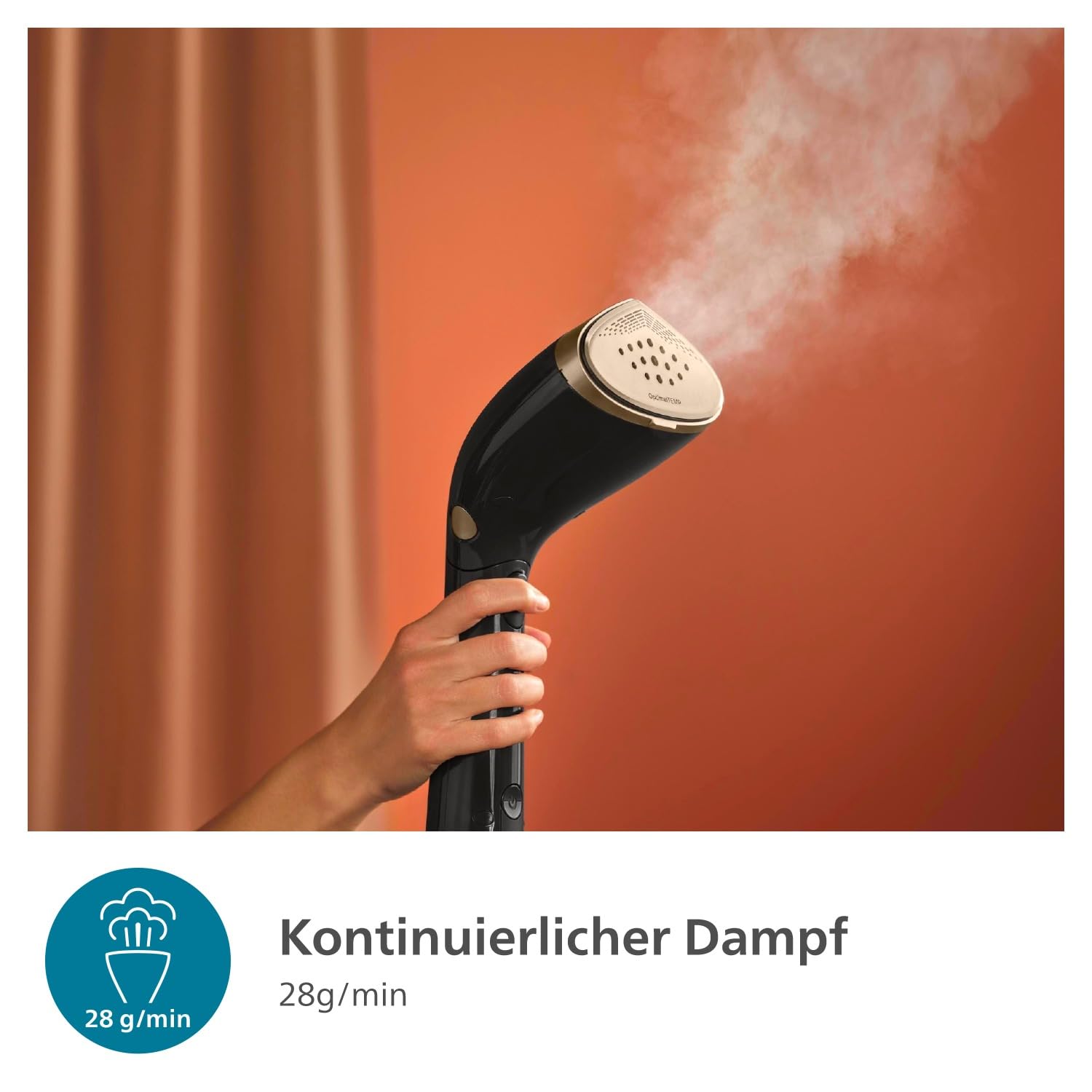 Philips Steamer 7000 Series - 1500W, 28 g/min Dampfleistung, zugespitzte Heizplatte aus Metall, 2 abnehmbare Wassertanks, inkl. Handschuh/StyleMat, Schwarz (STH7060/80) 5