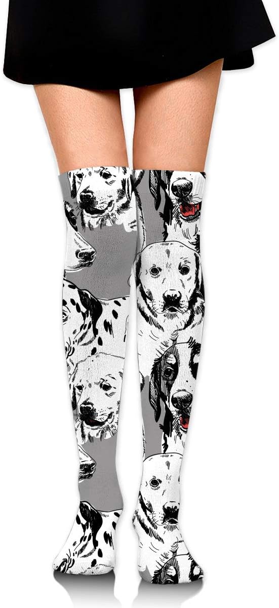 QG ZZX Labrador Retriever Vintage Style Womens' Knee High Socks Cute Compression Stockings for Running Sports Soccer Socks Stocking for Women